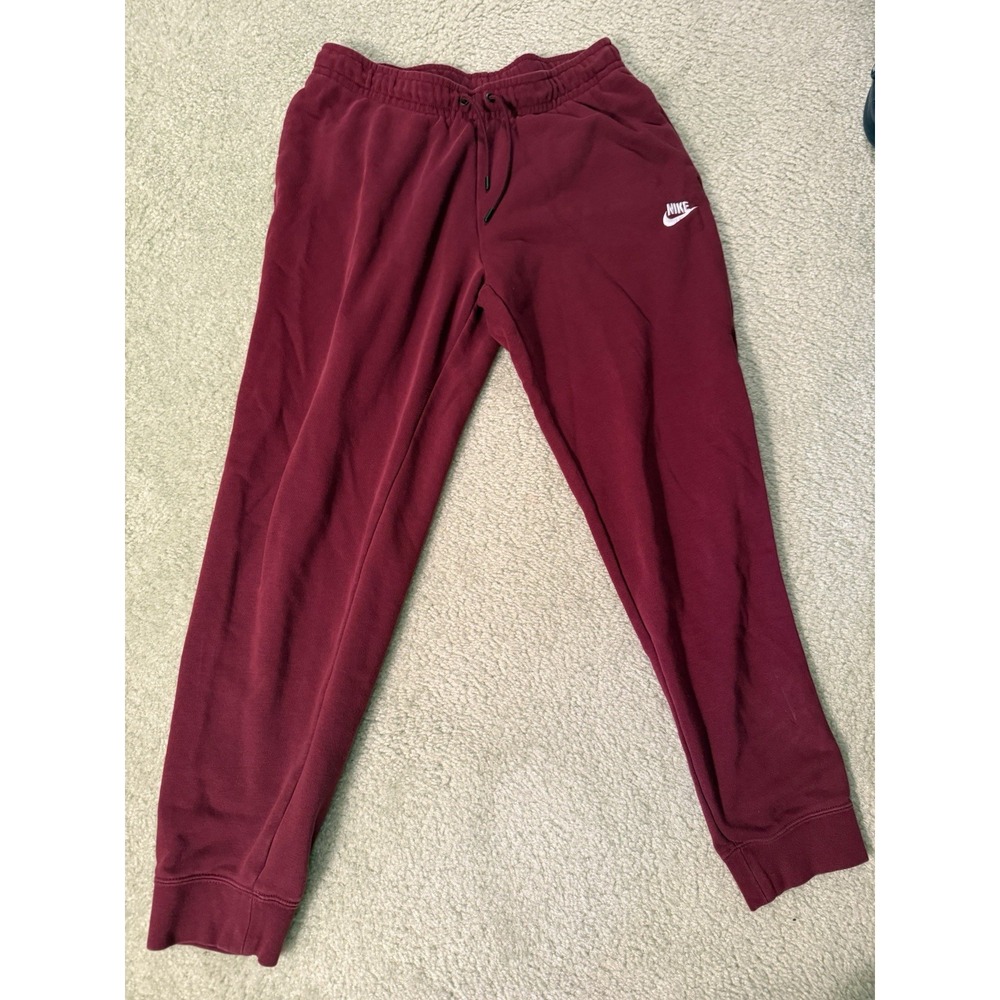Nike Burgundy / Maroon Fleece Jogger Sweatpants size M